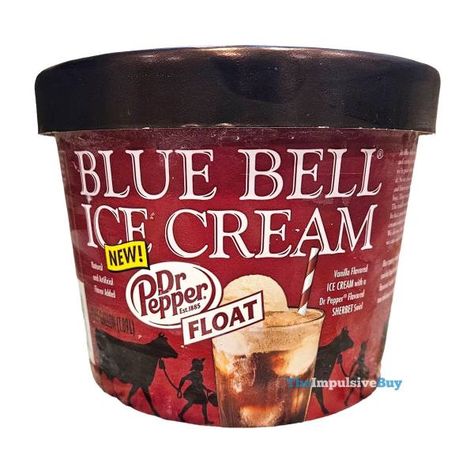 Dr Pepper Ice Cream, Float Ice Cream, Ice Cream World, Vanilla Ice Cream Sandwich, Blue Bell Ice Cream, Soda Flavors, Cowgirl Stuff, Ice Cream Floats, Ice Cream Ingredients