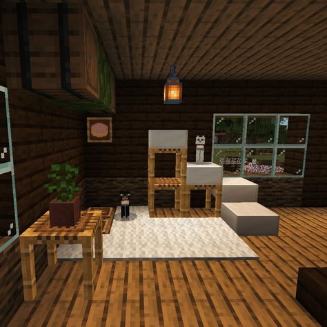 minecraft build idea, cat house, cat corner interior design Cat Cage Minecraft, Pet Beds Minecraft, Cat Room Minecraft Ideas, Minecraft Building Ideas Cat House, What Do Cats Eat In Minecraft, Minecraft Cat Furniture, Cat Minecraft Ideas, Cat Post Minecraft, Cat Decor Minecraft