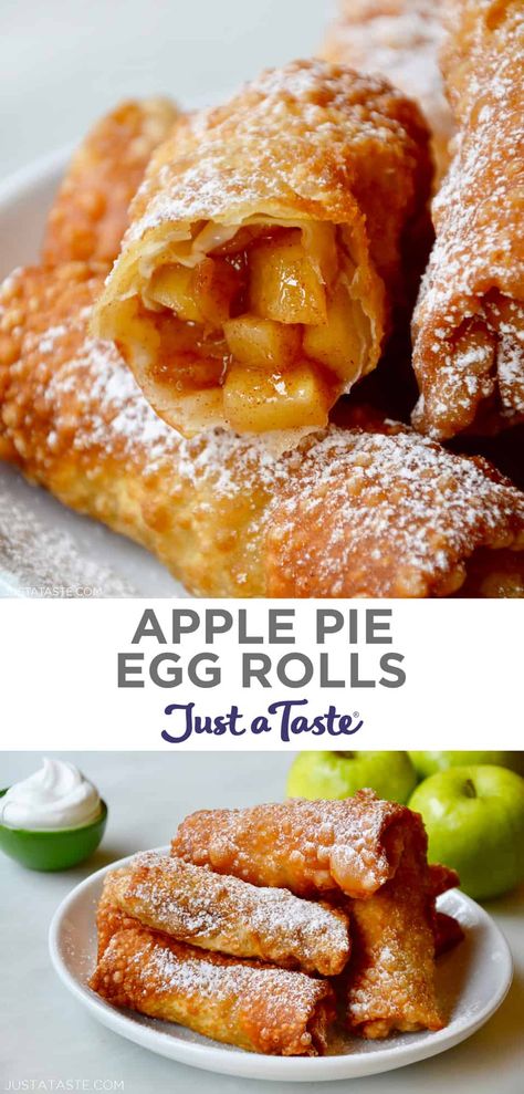 Dessert Egg Rolls Recipe, Apple Pie Egg Rolls Recipe, Juicy Apple Pie, Pie Cupboard, Pie Storage, Jam Pie, Apple Pie Egg Rolls, Desserts Pie, Pie Blueberry