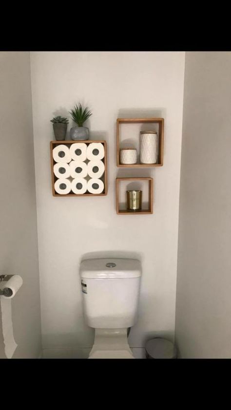 Toilet Room Decor, Small Toilet, Small Bathroom Ideas On A Budget, Small Bathroom Ideas Modern, Toilet Room, Tiny Bathrooms, Bathroom Design Decor, Bathroom Inspiration Decor, Modern Bathroom Decor