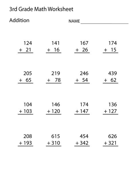 3rd Grade Math Worksheets - Best Coloring Pages For Kids Third Grade Worksheets, Third Grade Math Worksheets, Math Fact Worksheets, Math Addition Worksheets, Math Practice Worksheets, Free Printable Math Worksheets, 3rd Grade Math Worksheets, Math Sheets, 2nd Grade Math Worksheets