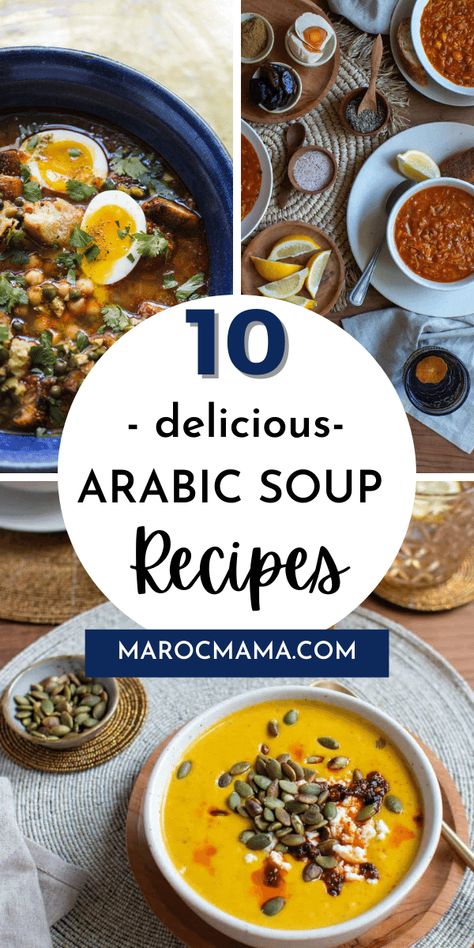 Different Soups, Middle Eastern Recipes Arabic Food, Moroccan Soup, Gourmet Soup, Middle East Recipes, Breakfast Soup, Spicy Soup, Roasted Butternut Squash Soup, Bread Bowl