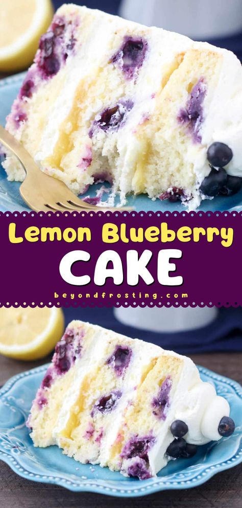 Don't miss out on this lemon dessert! Your Easter dessert ideas won't be complete without the BEST Lemon Blueberry Cake. Loaded with fruit and layered with lemon curd and mascarpone frosting, this lemon cake is an easy spring recipe you'll want to make again and again! Lemon Blueberry Dessert Recipes, Lemon Blueberry Cheesecake Cake, Blueberry Cheesecake Cake, Fruit Preservation, Blueberry Desserts Recipes, Cake Blueberry, Lemon Blueberry Cake, Lemon Blueberry Cheesecake, Coconut Dessert