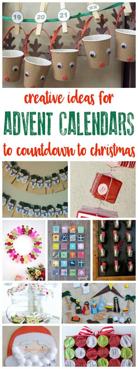 Over 30 creative ideas for making your own advent calendar to countdown to Christmas as a family. From easy DIY to handmade and sewn projects. Class Advent Calendar Ideas, Kids Diy Advent Calendar, Make Your Own Advent Calendar For Kids, Advent Calendar Crafts For Kids, Make Advent Calendar, Advent Calendar Ideas Diy, Diy Calendars, Sewn Projects, Advent Diy