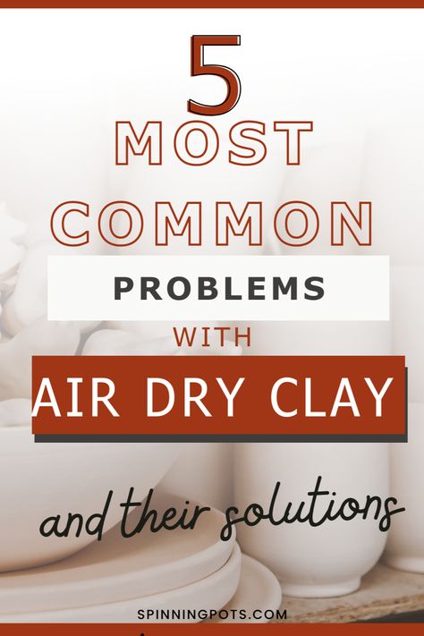 Unleash the artist within you with Air Dry Clay Troubleshooting and Solutions - Spinning Pots! This pin offers a comprehensive guide to help beginners and experienced artists alike master the art of air dry clay. With expert troubleshooting tips and easy solutions, it's never been simpler to create stunning pottery projects. Pin now and let your creativity take flight! Projects With Air Dry Clay, Stone Air Dry Clay Ideas, Diy Pottery Clay, Painting Air Dry Clay Tutorials, How To Keep Air Dry Clay From Cracking, Air Dry Clay Tips And Tricks, Air Dry Clay Crafts To Sell, Air Dry Clay Step By Step, How To Air Dry Clay