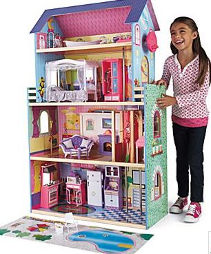 Living - Laughing - Saving: Saving - Castle (Dollhouse) Deals for Your Little Princess! Castle Dollhouse, Colored Furniture, Girls Playhouse, Kids Doll House, Strong Features, Multiplication For Kids, Modern Dollhouse, Delta Children, Wooden Dollhouse