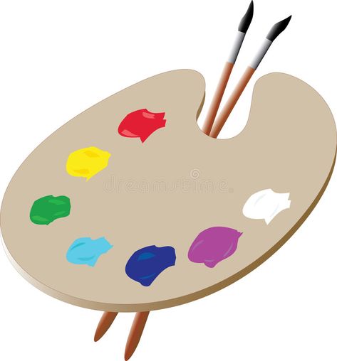 Artist Palette. An artist s palette with two paintbrushes #Sponsored , #ADVERTISEMENT, #SPONSORED, #Palette, #palette, #artist, #Artist Computer Drawing, Brushes Paint, Painters Palette, Palette Art, Kids Scrapbook, Artist Palette, Pallet Painting, Cute Paintings, State College