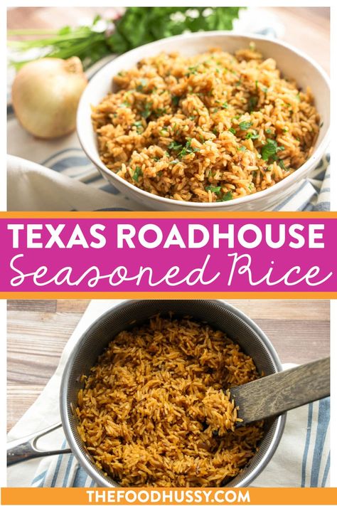 Texas Roadhouse Rice Texas Roadhouse Seasoned Rice Recipe, Copycat Texas Roadhouse Rice, Texas Road House Rice, Texas Roadhouse Copycat Recipes, Texas Roadhouse Rice Recipe, Texas Roadhouse Rice, Roadhouse Rice, Texas Roadhouse Seasoned Rice, Texas Roadhouse Green Beans