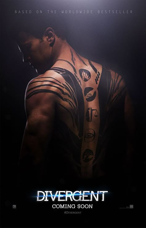 Divergent Movie Poster, Divergent Poster, Divergent Wallpaper, Divergent Tattoo, Divergent 2014, Divergent Theo James, Divergent Four, Divergent Movie, Tris And Four