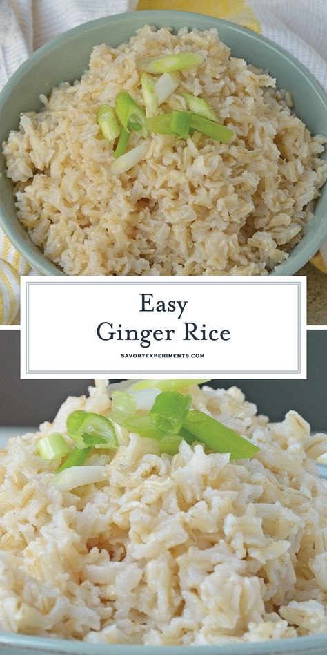 Jasmine Recipes, Best Jasmine Rice, Jasmine Rice Recipe, Rice Recipes Side, Ginger Rice, Jasmine Rice Recipes, Rice Side Dish Recipes, Asian Dish, Recipes Rice