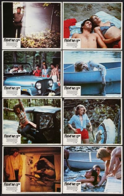 Friday the 13th (1980) lobby cards Werewolves On Wheels, Friday The 13th 1980, Friday The 13th Movie, 2022 Movies, Thirteen Movie, Movie Journal, Go To The Cinema, Slasher Movies, 80s Nostalgia