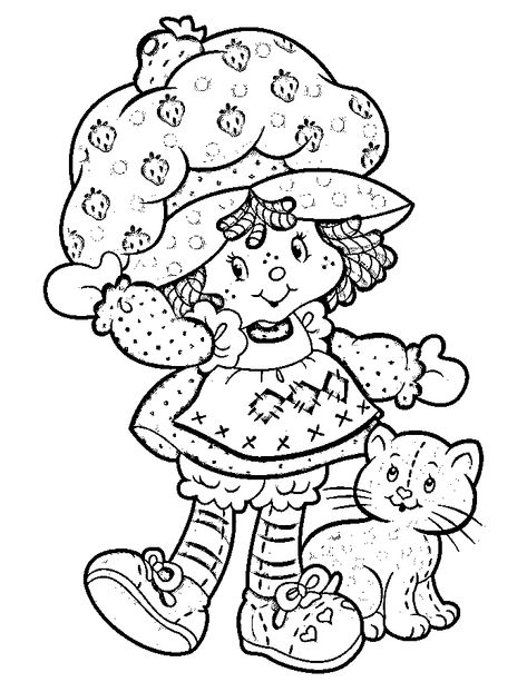 Strawberry Shortcake Classic Cartoon, Strawberry Shortcake Coloring Pages Free Printable, Strawberry Shortcake Coloring Pages 1980, Vintage Colouring Pages, Strawberry Shortcake Svg Free, Strawberry Shortcake Drawing Easy, Strawberry Shortcake Drawings, 80s Cartoon Coloring Pages, Coloring Pages Strawberry Shortcake