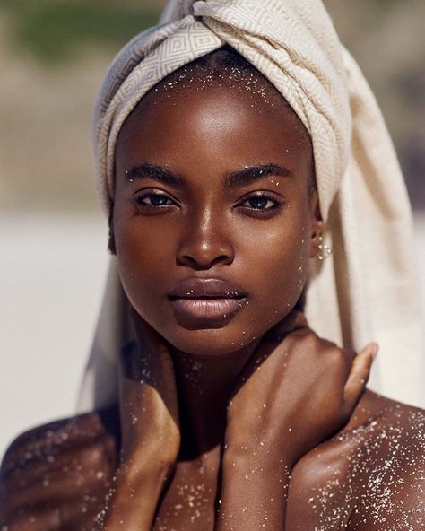 Marie Bärsch on Instagram: “Sand all over... literally 😂😝 #model @ninioma #retouch #postproduction @dgtlcraft_postproduction #towel #turban @summah.co #portrait…” A Woman, Photography, On Instagram, White, Beauty, Instagram