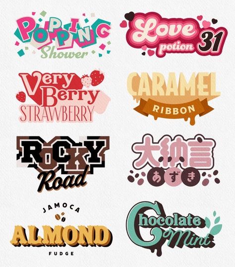 Watermark Ideas, Graphic Shapes Design, Inspiration Logo Design, Desain Buklet, Font Combos, Pretty Fonts, Graphisches Design, Text Logo Design, Aesthetic Fonts