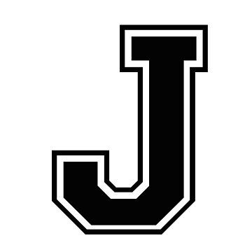 "Letter - J (black)" Metal Print for Sale by Alphaletters | Redbubble J Font Letter, Letra J Aesthetic, J Font, J Sticker, J Letter Images, Letters J, J Letter, Jersey Font, J Words