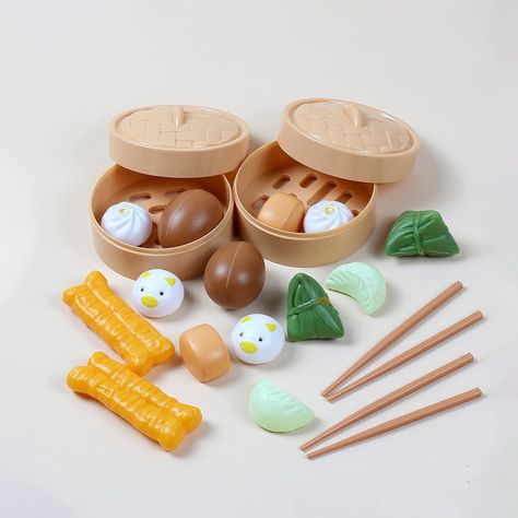 PRICES MAY VARY. 【Toy breakfast food】The Food Play Toys are the perfect size pretend food toy kitchen set for children, helping to promote fine motor skills and dexterity. 【Quality & Safety】 - Our kitchen toy sets are made of high-quality ABS material, which better increases the service life of the toy, no toxic, BPA-free, eco-friendly material. Realistic food color design can better restore the appearance of the food itself, help children increase their cognition of different foods, and learn b Kitchen Playsets, Chinese Breakfast, Kids Learning Toys, Wooden Play Food, Chinese Snacks, Kitchen Toy, Toy Kitchen Set, Food Play, Pretend Play Kitchen