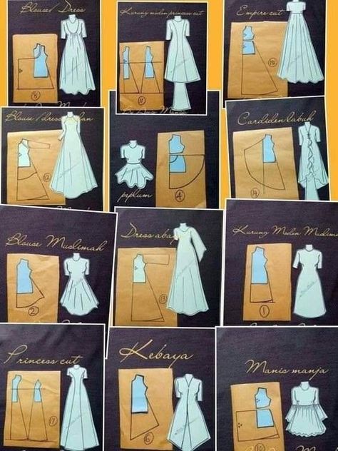 Tips Menjahit, Baju Kahwin, Projek Menjahit, Fashion Design Patterns, Sew Ins, Sewing Design, Diy Sewing Clothes, Clothes Sewing Patterns, Sewing Lessons