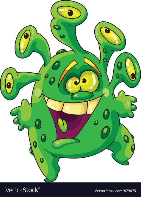 Cute Monsters Drawings, Love Is Cartoon, Pumpkin Vector, Monster Drawing, Funny Monsters, Monster Illustration, Green Monster, Cartoon Monsters, Green Monsters