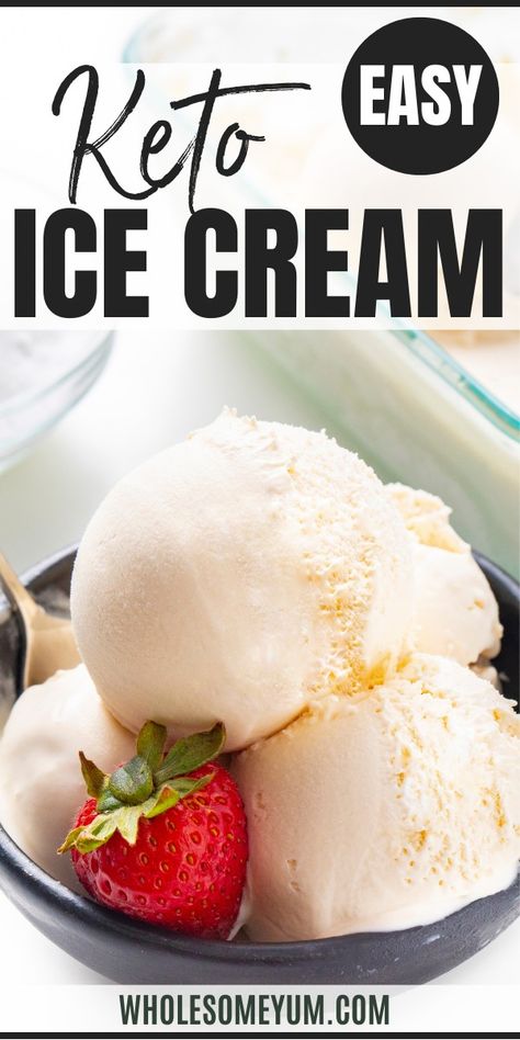 The Best Low Carb Keto Ice Cream Recipe Keto Ice Cream Recipe, Low Carb Ice Cream Recipe, Sugar Free Ice Cream, Ice Cream Recipes Machine, Low Carb Ice Cream, Ice Cream Maker Recipes, Keto Ice Cream, Sugar Free Low Carb, Ice Cream Recipe