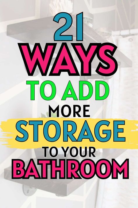 Add to your small bathroom decor with these 21+ DIY bathroom shelving ideas. From designing a farmhouse bathroom to a boho chic one, we have a bathroom decor idea and extra storage idea for you. Bathroom Product Storage Ideas, Bathroom Store Ideas, Bathroom Shelves For Storage, Dyi Bathroom Storage, Organization Ideas For Small Bathrooms, Boho Bathroom Storage Ideas, Organize Bathroom Shelves, Ensuite Bathroom Storage Ideas, Cheap Diy Small Bathroom Makeover