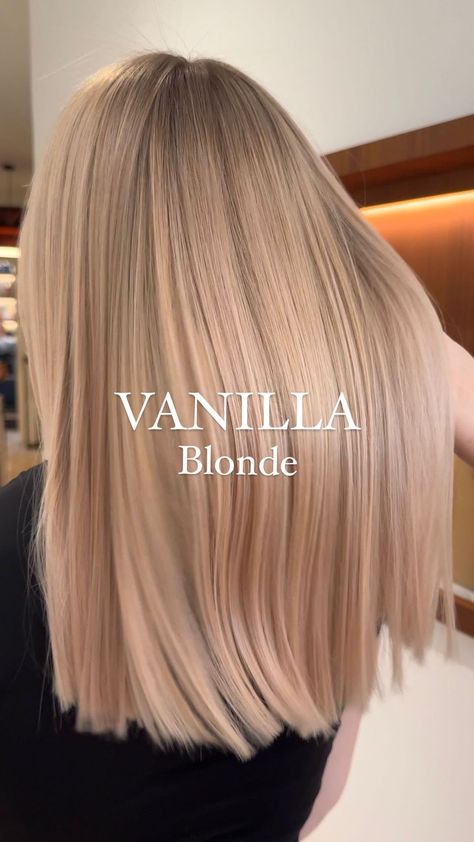 DW CREATIVE GROUP | Vanilla Blonde 👼🏻✌🏻 A delicate milky hue enriched with a hint of vanilla ~🤍~🤍~ #livedinblonde #vanillablonde #blonding #haircolorideas #hai… | Instagram Fall Hair Biolage, Blond Hair Ideas Color, Blonde Hair Fair Skin Brown Eyes, Kinds Of Blonde Hair Color, Icy Beige Blonde Hair, Blond Hair Shoulder Length, Blonde Medium Hairstyles, Blonde Hair One Color, Blonde Hair Inspo Fall