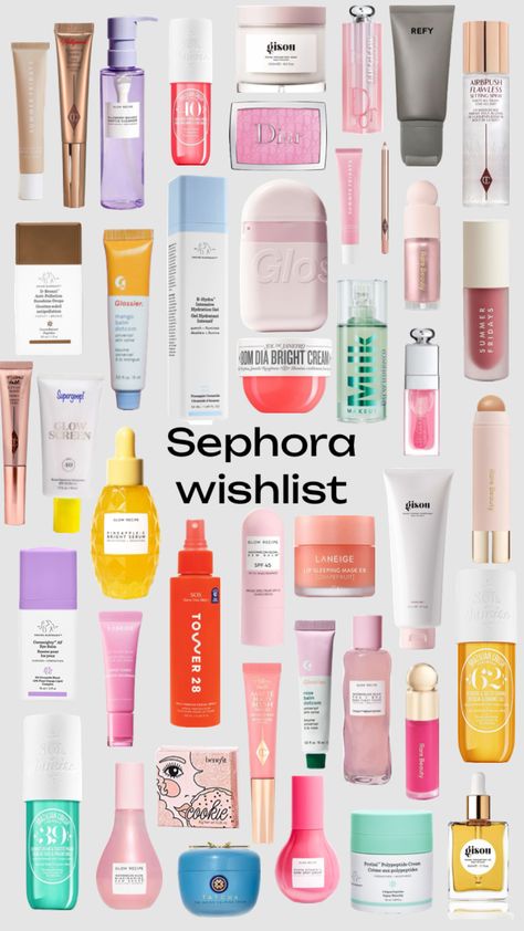 #preppy #preppyaesthetic #sephora #wishlist Stuff To Buy At Sephora, Preppy Sephora Products, Stuff To Get At Sephora, Sephora Skincare Must Haves, Wishlist For Birthday, Sephora Needs, What To Get From Sephora, Things To Get At Sephora, What To Get At Sephora