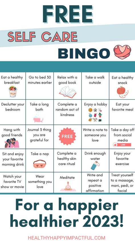 Free self care bingo for a happier healthier 2023! Bullet Journal Year Goals, Self Care Bingo, Self Care Activity, Motivational Activities, Free Printable Bingo Cards, Bingo Online, Free Bingo Cards, Bingo Template, Diy Beauty Treatments