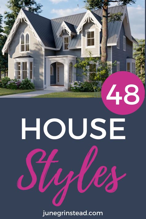 House Styles, American House Styles, Type Of Homes Styles, Different House Styles Architecture, Different Types Of Houses Style Exterior, What Style House Do I Have, What Style Is My House Exterior, Styles Of Houses Exterior, Types Of Home Design Styles Exterior, Home Types Style, Different Home Exterior Styles