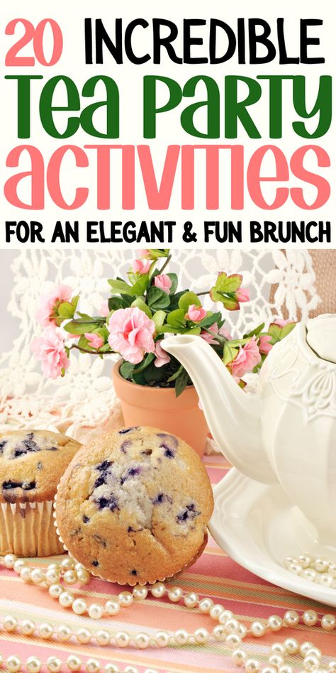 These elegant tea party games make for the most fun brunch party! Ladies Tea Party Ideas, Fun Tea Party Games, Tea Party Activities, Adult Tea Party, Autumn Tea Party, Tea Party Games, English Tea Party, Afternoon Tea Recipes, High Tea Party