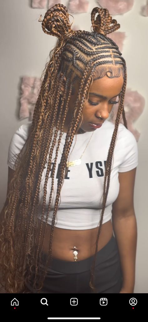 Trending Natural Hairstyles 2024, Alicia Keys Braids Hairstyles Fulani, Fulani Braids With Two Front Strands, Back To Skl Hairstyles Braids, Half Up Half Down Braid Styles, Different Hairstyles For Braids, Hairstyle With Weave Braided, Funlaini Braids With Curls, Hairstyle Ideas For Black Girls Braids