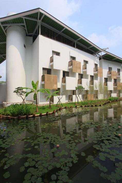 Gallery of Dormitories for ITRI Southern Taiwan Campus / Bio-Architecture Formosana - 11 Bio Architecture, College Architecture, University Dorms, Collective Housing, Campus Design, Dental Office Design, Student House, Apartment Architecture, Exhibition Booth Design