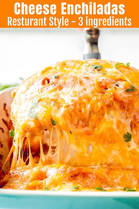 Spaghetti Torte, Cheese Enchiladas Recipe, Easy Cheese Enchiladas, Enchiladas Mexicanas, Mexican Food Recipes Enchiladas, Enchiladas Potosinas, Sour Cream Enchiladas, Cheesy Enchiladas, Easy Enchiladas