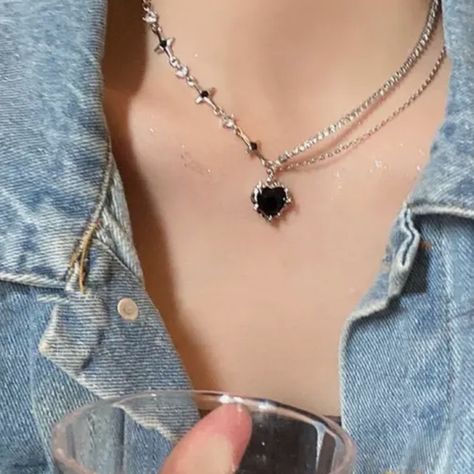 Beautiful Ladies Black/Silver Double Layered Pendant Necklace #necklaces Beautiful Ladies, Pendant Set, Double Layer, Black Silver, Necklaces, Pendant Necklace, Pendant, Silver, On Instagram