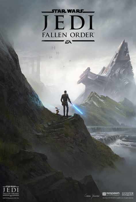 ArtStation - Jedi: Fallen Order Marketing Concept, Gabriel Yeganyan Star Wars Fallen Order, Star Wars Video Games, Star Wars Jedi Fallen Order, Jedi Fallen Order, Fallen Order, Star Wars Background, Star Wars Games, Action Adventure Game, Jedi Master