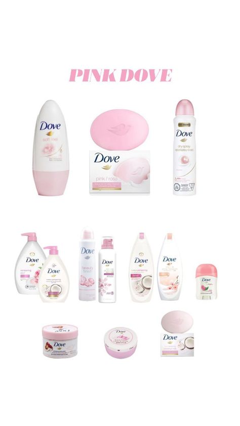 Dove Care Products, Best Dove Products, Dove Body Care Products, Dove Self Care, Pink Dove Products, Dove Scent Combos, Pink Body Care Products, Coquette Body Care, Dove Skin Care Products