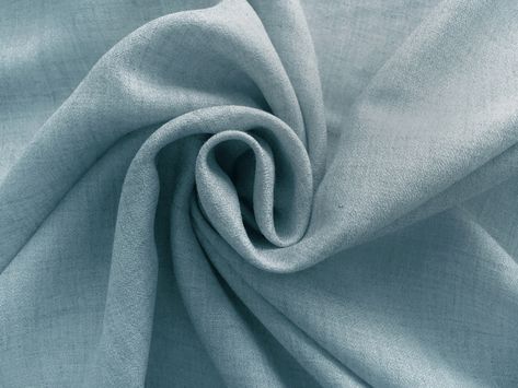 Viscose and Wool Crepe Challis in Turquoise | B&J Fabrics Silk Coat, Habotai Silk, Wool Crepe, Beaded Tulle, Sustainable Textiles, Silk Taffeta, Matte Satin, Silk Organza, Silk Wool