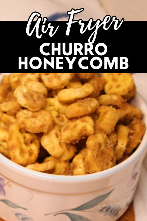 Transform Honeycomb cereal into an extra sweet delight with this irresistible Churro Honeycomb Snack Mix! Honeycomb Cereal Snack, Honeycomb Cereal Churro, Honeycomb Snack Ideas, Chex Mix With Honey Comb, Recipes With Honeycomb Cereal, Honeycomb Snack Recipe, Churro Honeycomb Snack, Honeycomb Churro, Churro Snacks Honeycomb