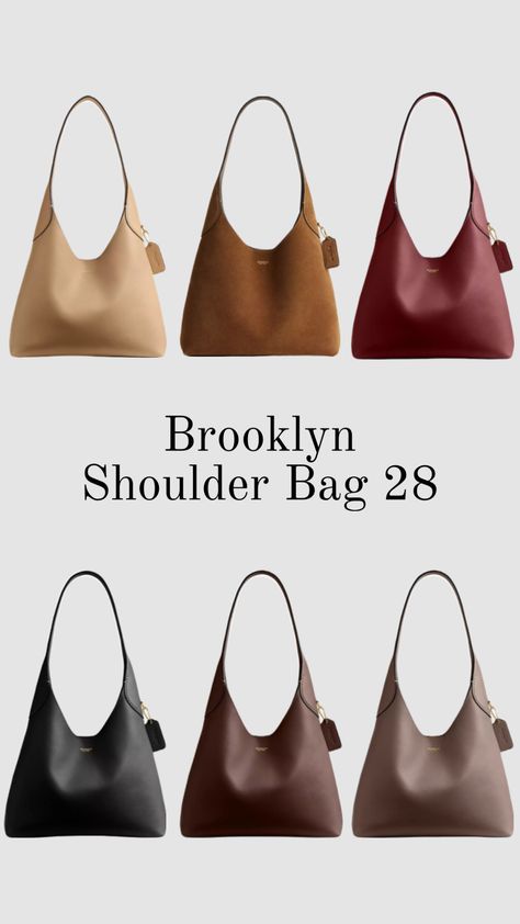 Coach Brooklyn Shoulder Bag 28 | A perfect bag for Fall! Coach Bag Outfit, Coach Shoulder Bag, Pretty Bags, Cute Bags, Perfect Bag, Tote Backpack, Coach Purses, Casual Bags, Cloth Bags