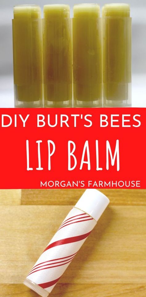 Chapstick Diy, Beeswax Lip Balm Recipe, Bees Wax Lip Balm, Chapstick Recipe, Burts Bees Chapstick, Beeswax Diy, Burt's Bees Lip Balm, Lip Gloss Recipe, Homemade Lip Balm Recipe