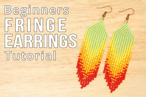 Beginners Beaded Fringe Earring Tutorial | Bead Spider Fringe Earrings Diy Tutorials, Beaded Earrings Tutorials Step By Step, Beaded Fringe Earrings Tutorial Free Pattern, Seed Bead Earrings Tutorial How To Make, Beaded Fringe Earrings Tutorial, Fringe Earrings Tutorial, Spider Video, Fringe Earrings Diy, Bead Spider