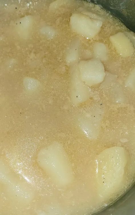 Old-Fashioned Southern Stewed Potatoes - The Four Acre Farm Old Fashioned Stewed Potatoes, Creamed Potatoes Southern, Southern Boiled Potatoes, Stew Potatoes Southern, German Boiled Potatoes, Smothered Potatoes Southern, Instant Potato Recipes, Thickening Potatoes, Southern Smothered Potatoes