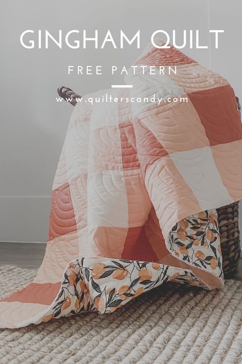 Quilt Patterns for Modern Quilters - by Quilters Candy Gingham Quilt Pattern, Diary Of A Quilter, Free Quilt Tutorials, Gingham Quilt, Diy Bebe, Beginner Quilt Patterns, Easy Quilt Patterns, Quilt Guild, Modern Quilt Patterns