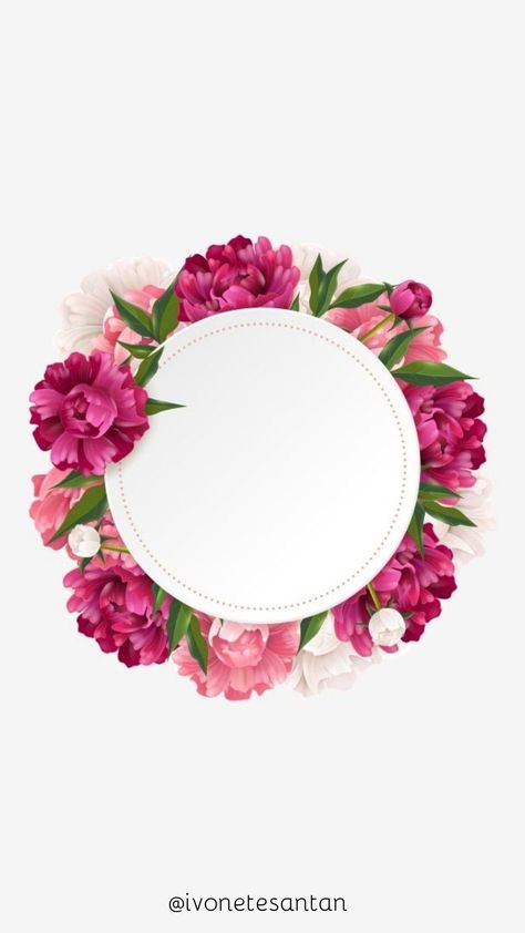 Flowers Frame Design, Flower Frame Design Beautiful, Round Flower Design, Floral Frame Png, Frame With Flowers, Flowers Logo, Round Flowers, Flower Frames, Flower Frame Png