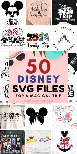 50  Disney World SVG Files to Make your Trip Magic Disney World Svg, Disney Svg Free, Disney Silhouettes, Disney Free, Free Svg Files For Cricut, Disney Trip Shirts, Disney World Shirts, Disney Designs, Disney Svg