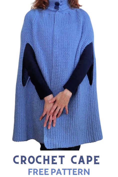 Free Crochet Cape Patterns For Women, Crochet Cape Pattern Free, Cape Coat Pattern, Cape Au Crochet, Crochet Capelet Pattern, Crochet Caplet, Crochet Cape Pattern, Crochet Capelet, Crochet Cardigan Pattern Free