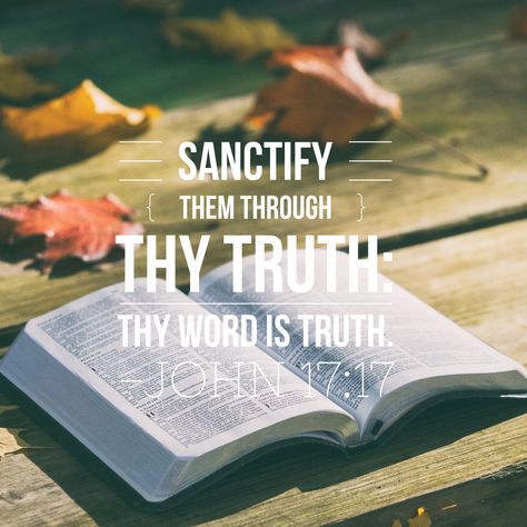 Sanctify them through thy truth: thy word is truth. –John 17:17 John 17:17 Scriptures, Your Word Is Truth John 17:17, John 17:17, Bible Aesthetic, Bible References, John 17, Psalm 119 11, God's Plans, Actor Quotes