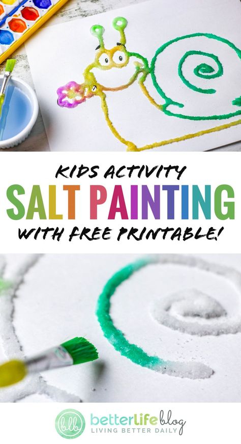 Glue Table, Salt Painting For Kids, Rainy Day Projects, Salt Watercolor, Salt Art, Salt Painting, Glue Craft, Diy Paper Flowers, Painting Activities