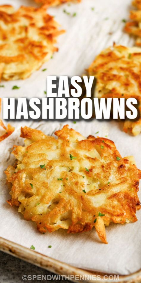 Shredded Hashbrown Recipes, Shredded Hashbrowns, Dorm Snacks, Easy Hashbrowns, Homemade Hashbrowns, Shredded Hash Browns, Hashbrown Breakfast Casserole, Hashbrown Recipes, Potato Recipes Side Dishes