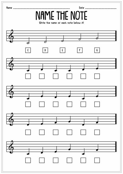 Teaching Kids Music Notes Sheet Music Learning, Musical Notes Worksheet, Learning Piano Notes, Learn To Read Music Notes, Teaching Piano To Kids, Piano Music Notes For Beginners, Piano Worksheets For Beginners, Music Notes Worksheet, Piano Activities For Kids