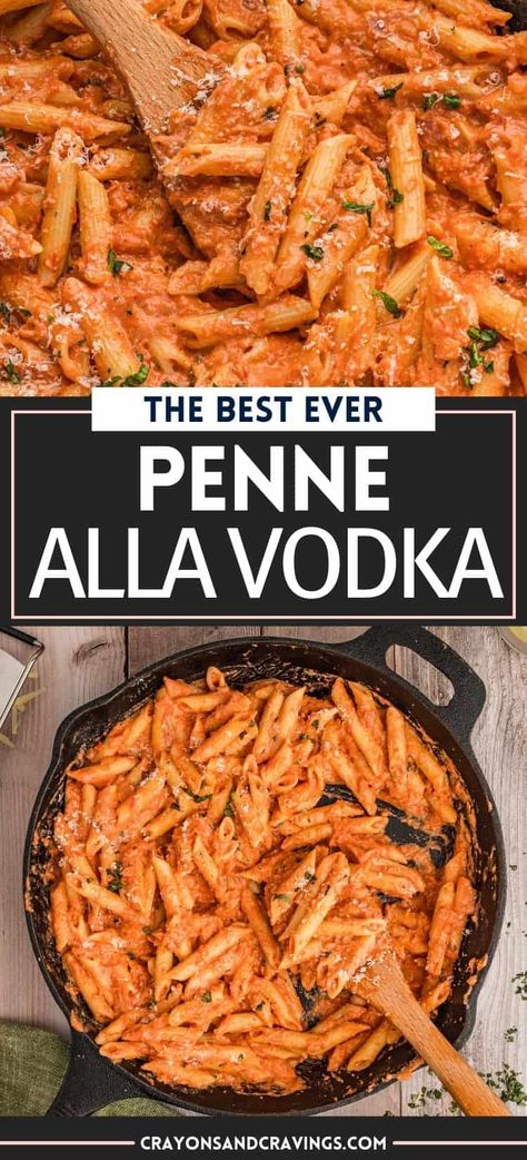 Penne alla Vodka A La Vodka Sauce Recipes, Pasta Alla Vodka Recipes, Vodka Recipes Food, Slow Cooker Vodka Sauce Pasta, Shrimp Penne Alla Vodka, Ala Vodka Pasta, Easy Vodka Pasta Sauce, Pasta A La Vodka Recipes, Pasta And Vodka Sauce Recipes